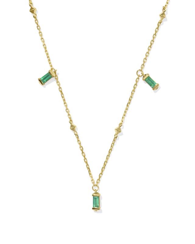 Blythe 18k Gold Vermeil Strand Necklace in Green Onyx image number 0.0